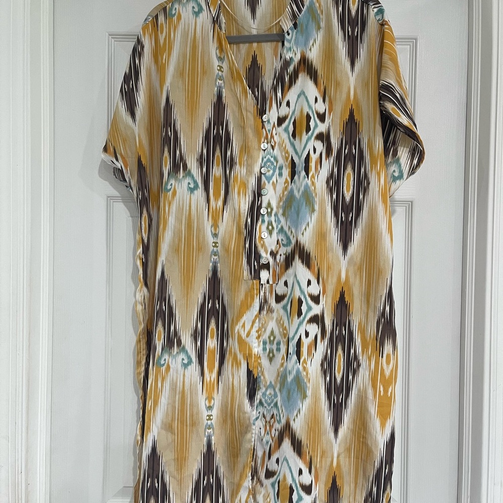 Entro Multicolor Ikat Swim Coverup